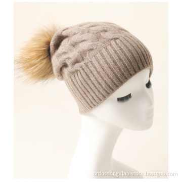 Custom Knitted Pom Beanie Hat Winter
